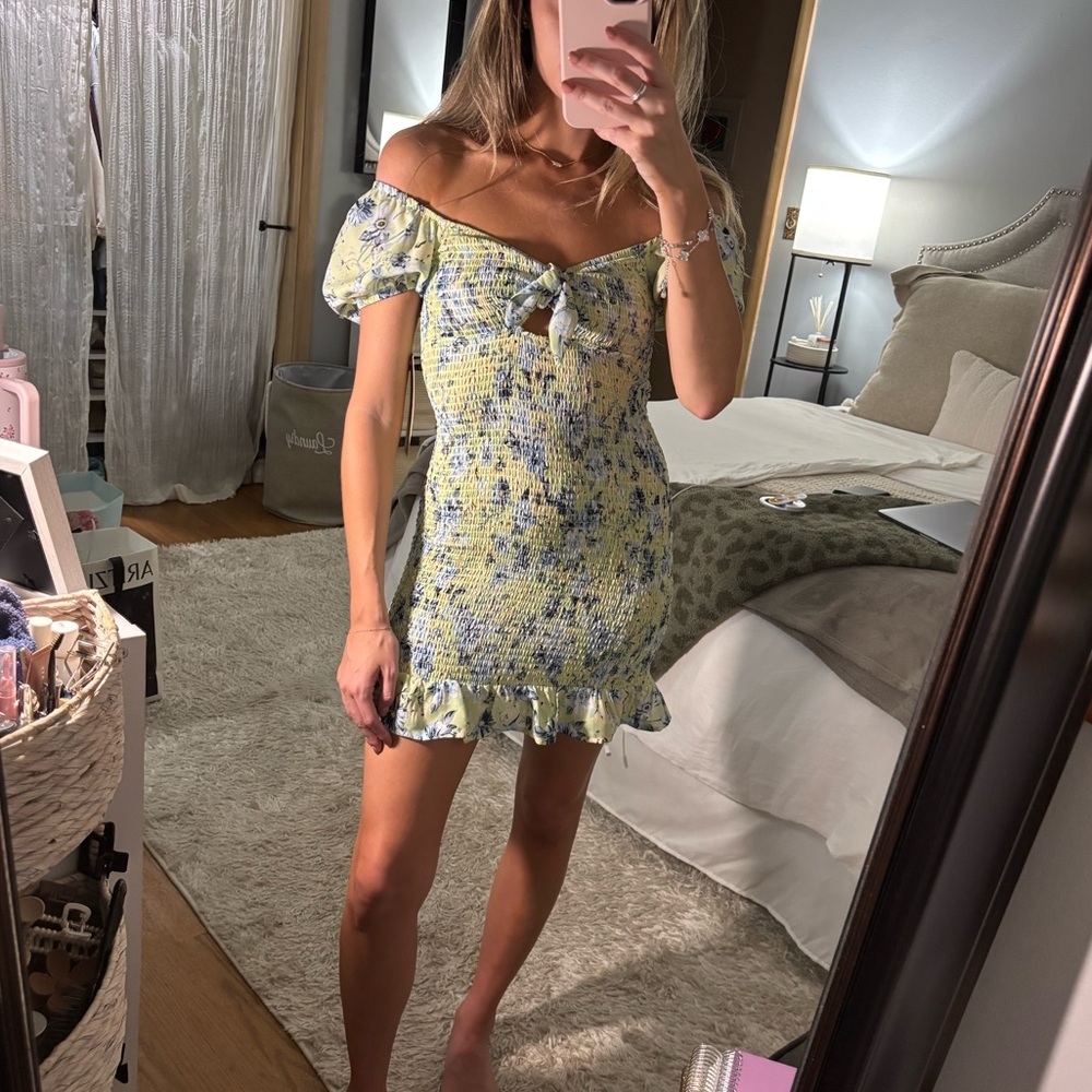 Floral Ruffle Mini Dress - Picture 2 of 8